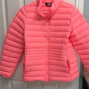 Lands' End Coral Puffer Jacket